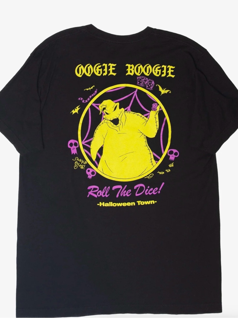 Disney Nightmare Before Christmas Oogie Boogie Roll The Dice Tee Medium